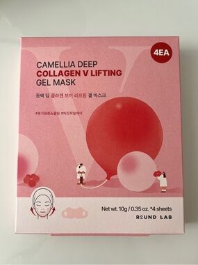 ROUND LAB Camellia Deep Collagen V Lifting Gel Mask 4ea